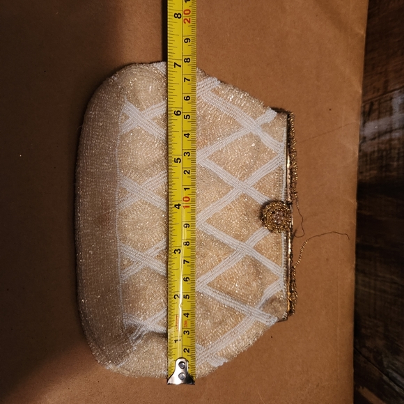 Vtg Ed Robinson 50s Glass Beaded Purse Hand Made in Belgium Evening Bag Clutch - Picture 7 of 14